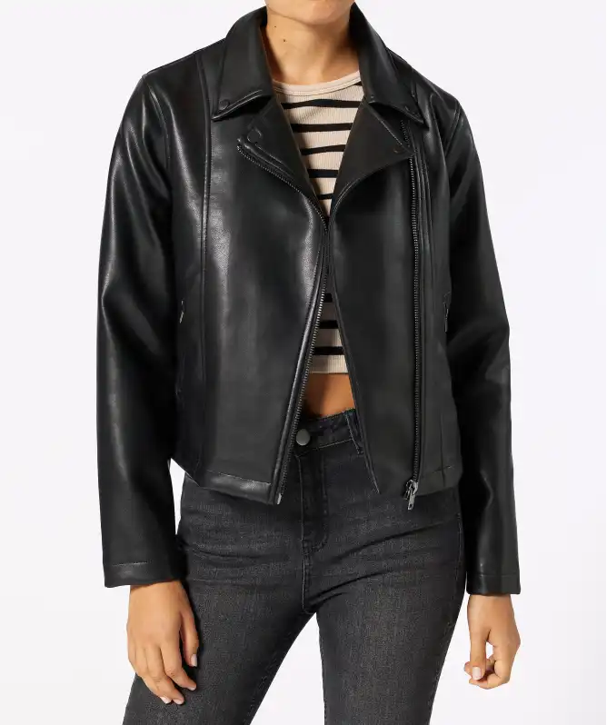 Kunstlederjacke Biker-Style