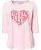 Shirt met 3/4 mouwen pink bedrukt