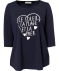Dunkelblaues Shirt dunkelblau bedruckt