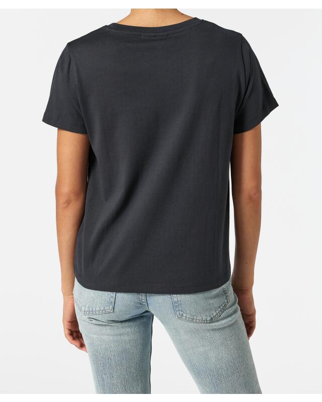 T-shirt brodé femme, bleu marine (KiK T-Shirt mit Stickerei (dunkelblau)) — KiK, produit allemand authentique au Maroc