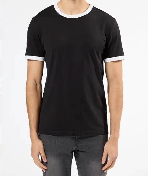 Tričko s kontrastními manžetami