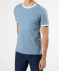 Tričko s kontrastními manžetami světle modrá