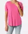 T-Shirt mit Chiffonärmeln pink