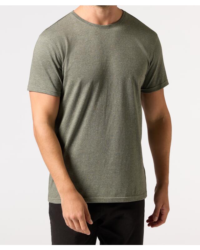 T-shirt basique homme, kaki (KiK Basic T-Shirt (Khaki)) — KiK, produit allemand authentique au Maroc