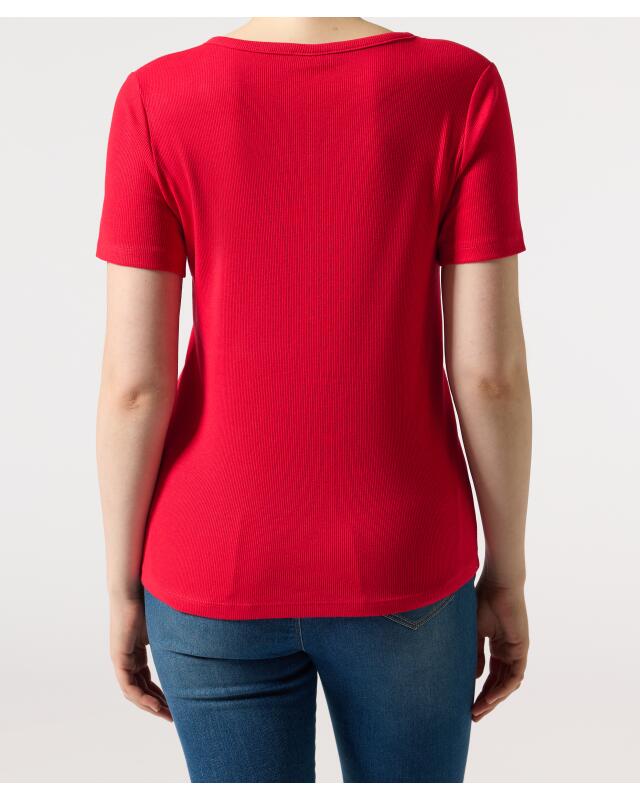 تيشيرت بصف أزرار للنساء، أحمر (KiK T-Shirt mit Knopfleiste (rot)) — KiK, منتج ألماني أصلي في المغرب