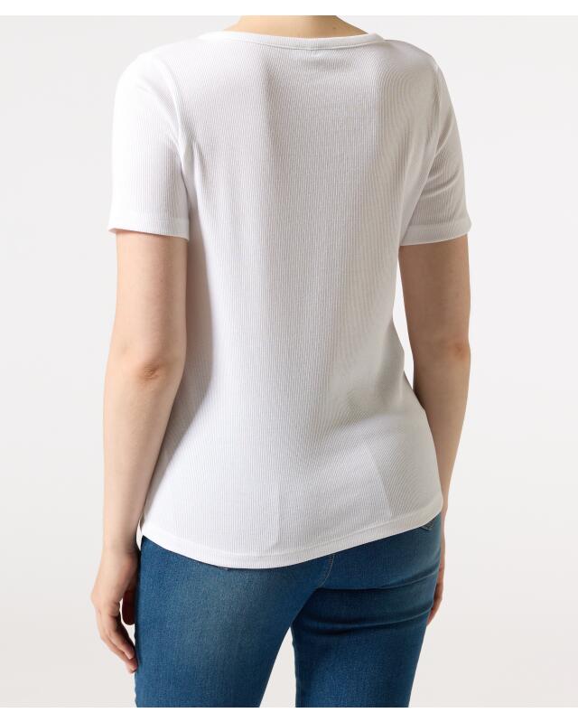تيشيرت بصف أزرار للنساء، أبيض (KiK T-Shirt mit Knopfleiste (weiß)) — KiK, منتج ألماني أصلي في المغرب