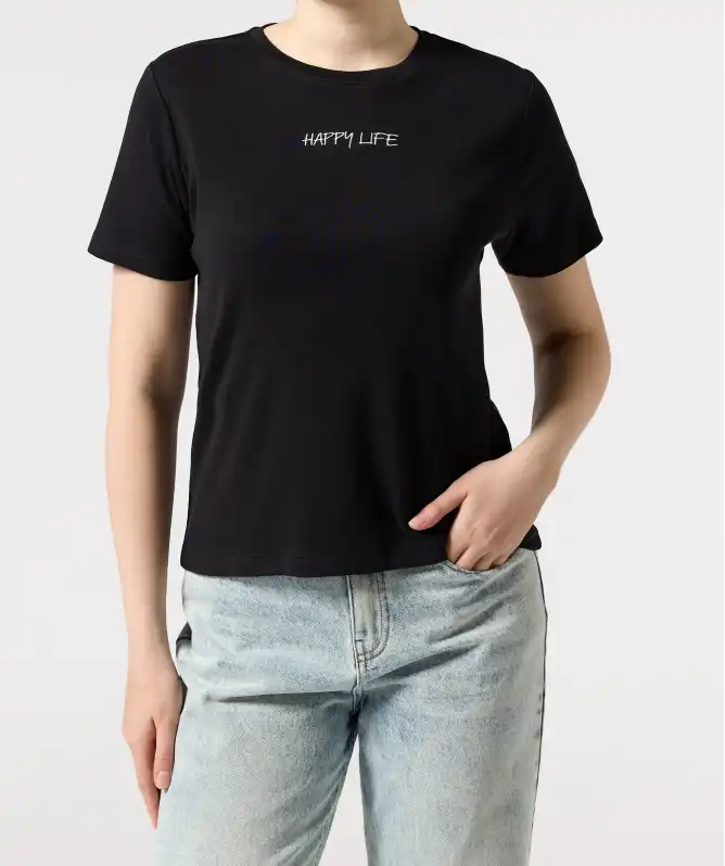 T-shirt met borduursel