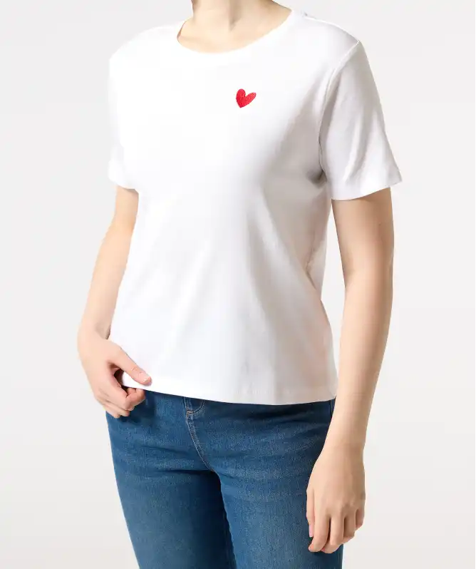 T-shirt met borduursel