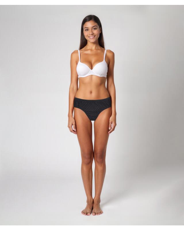 Briefs for women, black horizontally striped (KiK Schwarze Slips (schwarz geringelt)) — KiK, authentic German product in Morocco