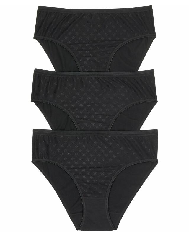 Briefs for women, black horizontally striped (KiK Schwarze Slips (schwarz geringelt)) — KiK, authentic German product in Morocco
