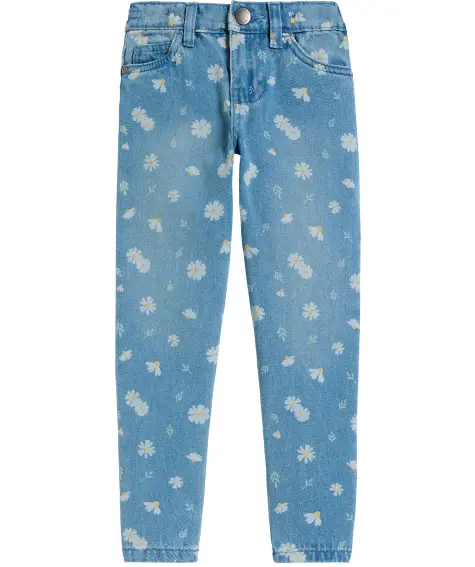 Kinder jeans met madeliefjes