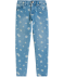 Kinder jeans met madeliefjes denimblauw