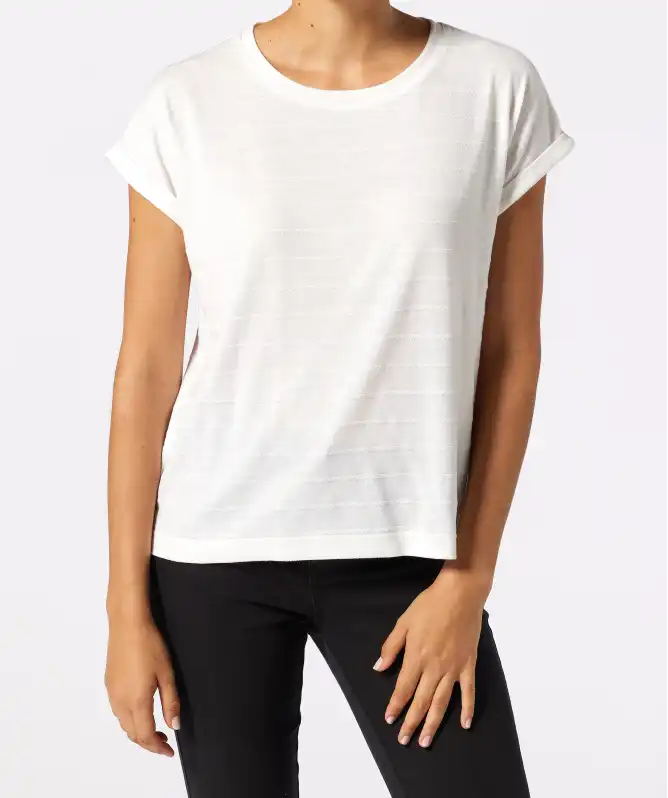 T-Shirt mit Streifenstruktur