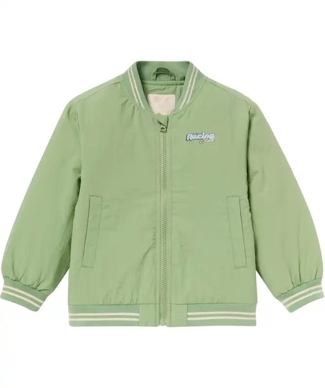 Hellgrüne Bomberjacke