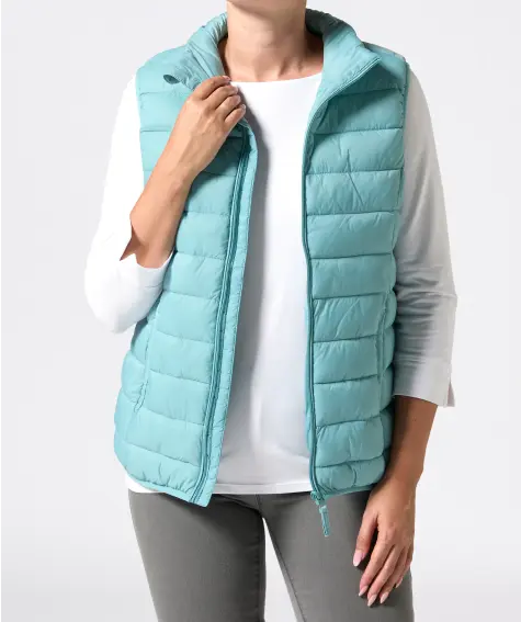 Mintgrüne Steppweste