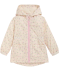 Parka s květinami krémová