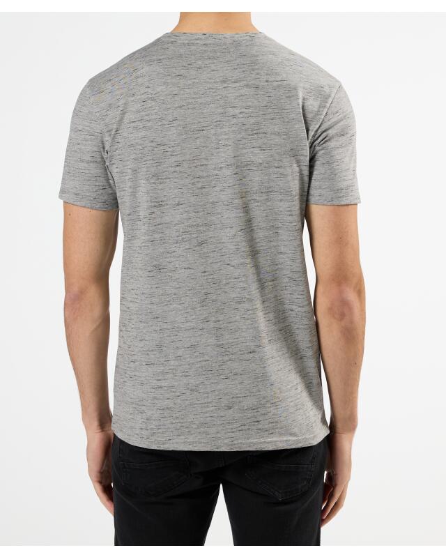 Marl T-shirt for men, grey marl (KiK Meliertes T-Shirt (grau melange)) — KiK, authentic German product in Morocco