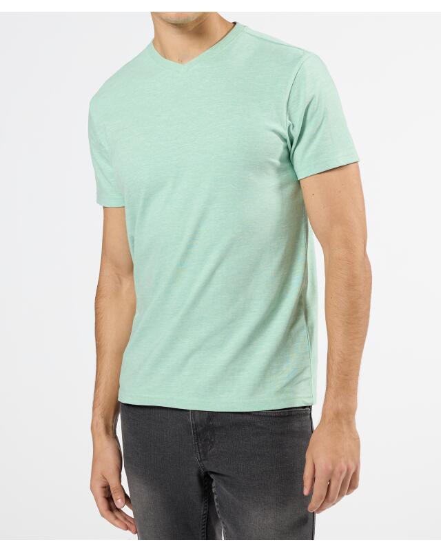T-shirt chiné homme, vert (KiK Meliertes T-Shirt (grün)) — KiK, produit allemand authentique au Maroc
