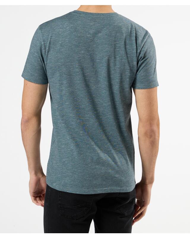 Marl T-shirt for men, fir green (KiK Meliertes T-Shirt (tanne)) — KiK, authentic German product in Morocco
