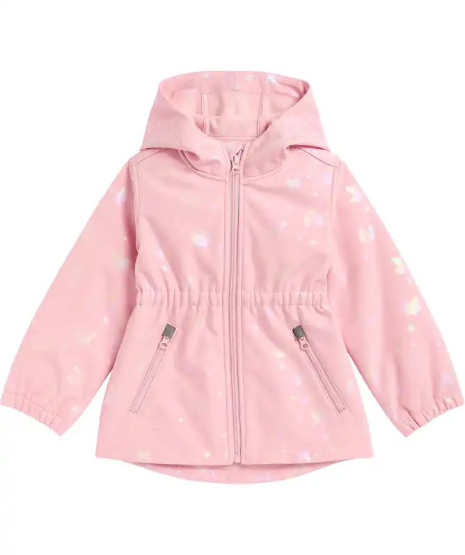 Softshellparka mit schimmerndem Muster