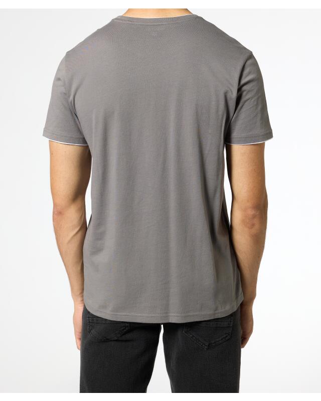 T-shirt effet double couche homme, gris (KiK T-Shirt in Doppellagenoptik (grau)) — KiK, produit allemand authentique au Maroc