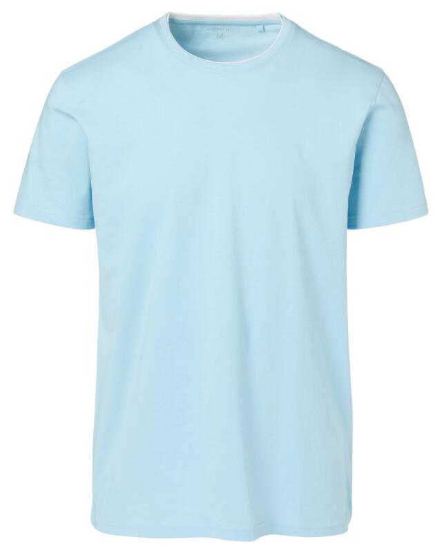 T-shirt effet double couche homme, bleu clair (KiK T-Shirt in Doppellagenoptik (hellblau)) — KiK, produit allemand authentique au Maroc