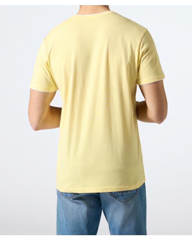 Double-layer-look T-shirt for men, yellow (KiK T-Shirt in Doppellagenoptik (gelb)) — KiK, authentic German product in Morocco