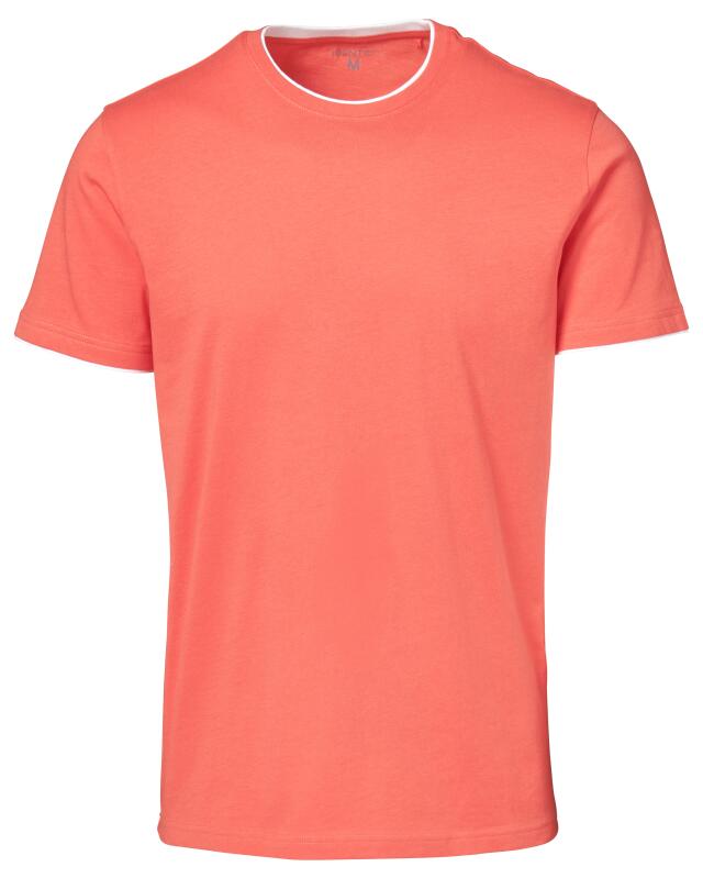 T-shirt effet double couche homme, rouge (KiK T-Shirt in Doppellagenoptik (rot)) — KiK, produit allemand authentique au Maroc