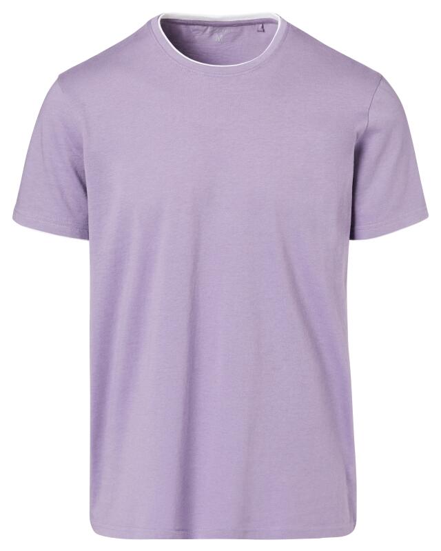 T-shirt effet double couche homme, violet foncé (KiK T-Shirt in Doppellagenoptik (dunkellila)) — KiK, produit allemand authentique au Maroc