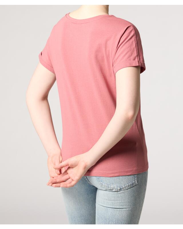 T-shirt en coton femme, rose foncé (KiK T-Shirt aus Baumwolle (dunkelrosa)) — KiK, produit allemand authentique au Maroc