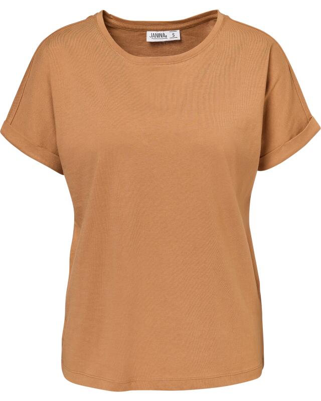 Cotton T-shirt for women, brown (KiK T-Shirt aus Baumwolle (braun)) — KiK, authentic German product in Morocco