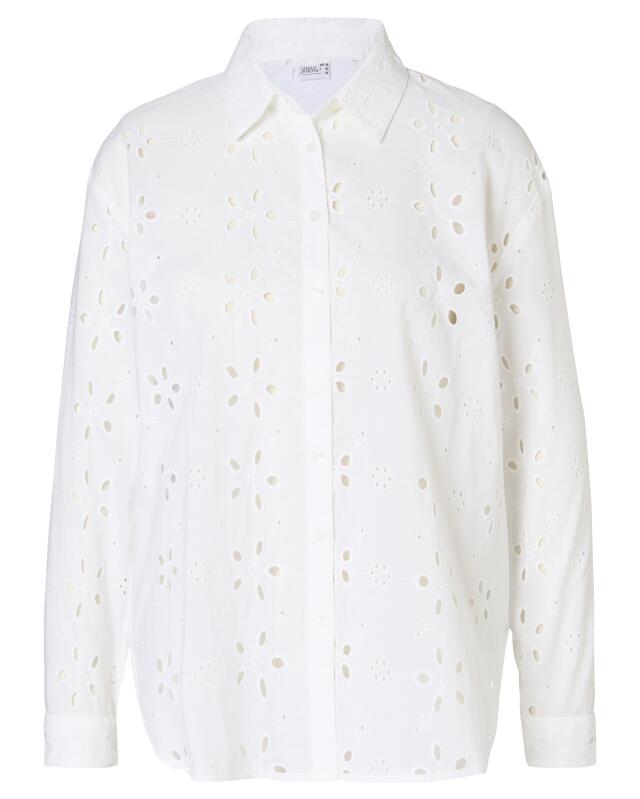 Blouse with eyelet pattern for women, white (KiK Bluse mit Lochmuster (weiß)) — KiK, authentic German product in Morocco