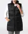 Dlouhá prošívaná vesta černá