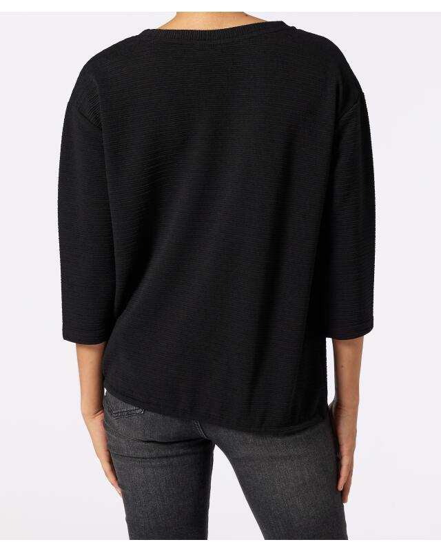 T-shirt texturé femme, noir (KiK Strukturiertes Shirt (schwarz)) — KiK, produit allemand authentique au Maroc