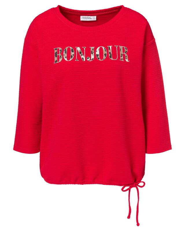 T-shirt texturé femme, rouge (KiK Strukturiertes Shirt (rot)) — KiK, produit allemand authentique au Maroc