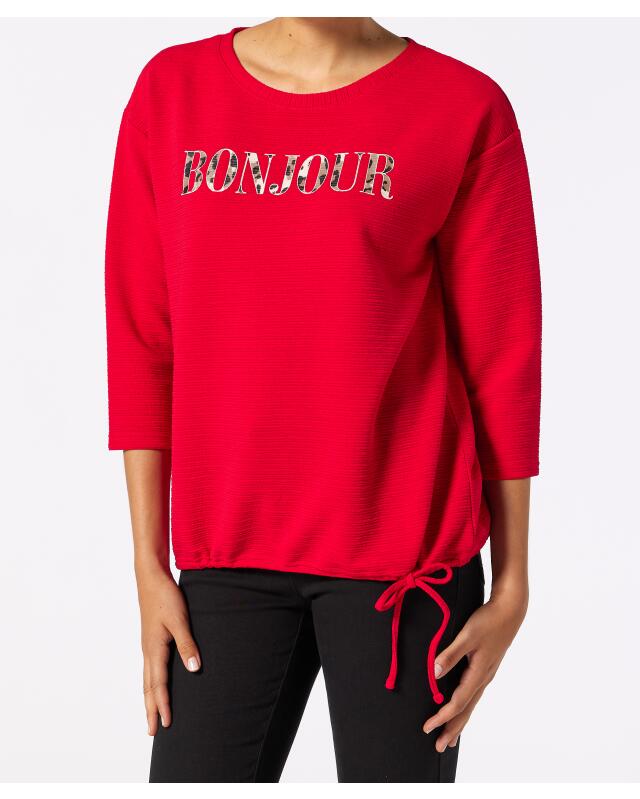 T-shirt texturé femme, rouge (KiK Strukturiertes Shirt (rot)) — KiK, produit allemand authentique au Maroc
