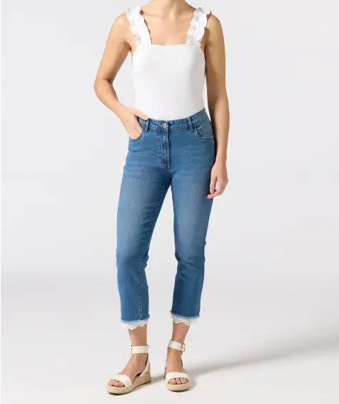 Jeans in Caprilänge