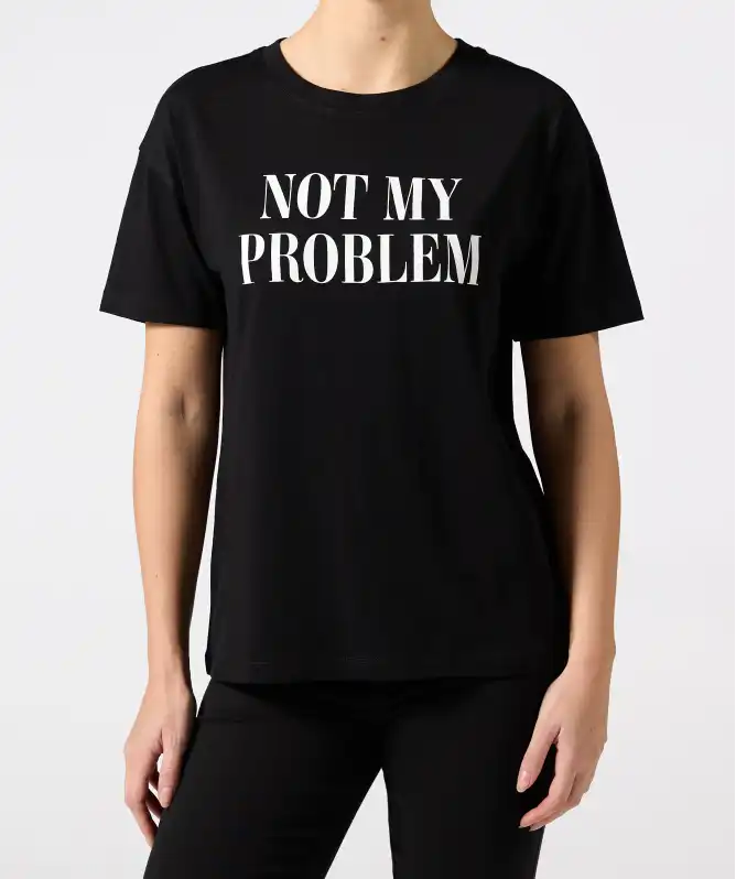 T-shirt met belettering