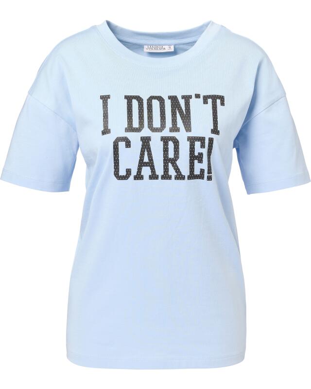 T-shirt à inscription femme, bleu (KiK T-Shirt mit Schriftzug (blau)) — KiK, produit allemand authentique au Maroc