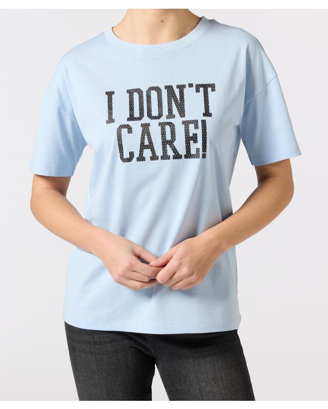T-shirt à inscription femme, bleu (KiK T-Shirt mit Schriftzug (blau)) — KiK, produit allemand authentique au Maroc