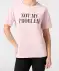 T-shirt met belettering roze
