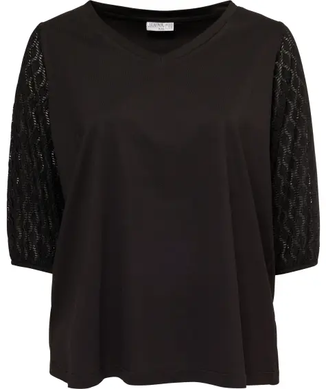 Shirt mit transparenten Ärmeln