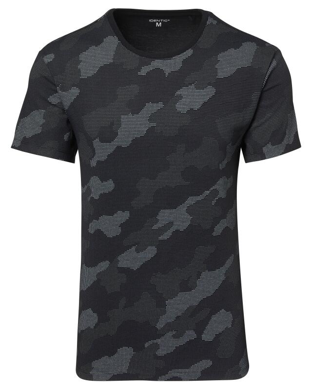 T-shirt imprimé camouflage homme, noir (KiK T-Shirt mit Camouflagedruck (schwarz)) — KiK, produit allemand authentique au Maroc