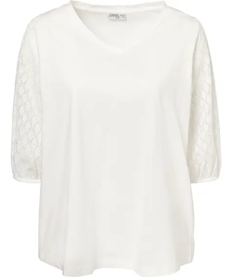 Shirt mit Ärmeln aus Spitze