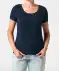 T-shirt met kanten details donkerblauw