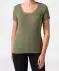 T-Shirt mit Spitzendetails Khaki