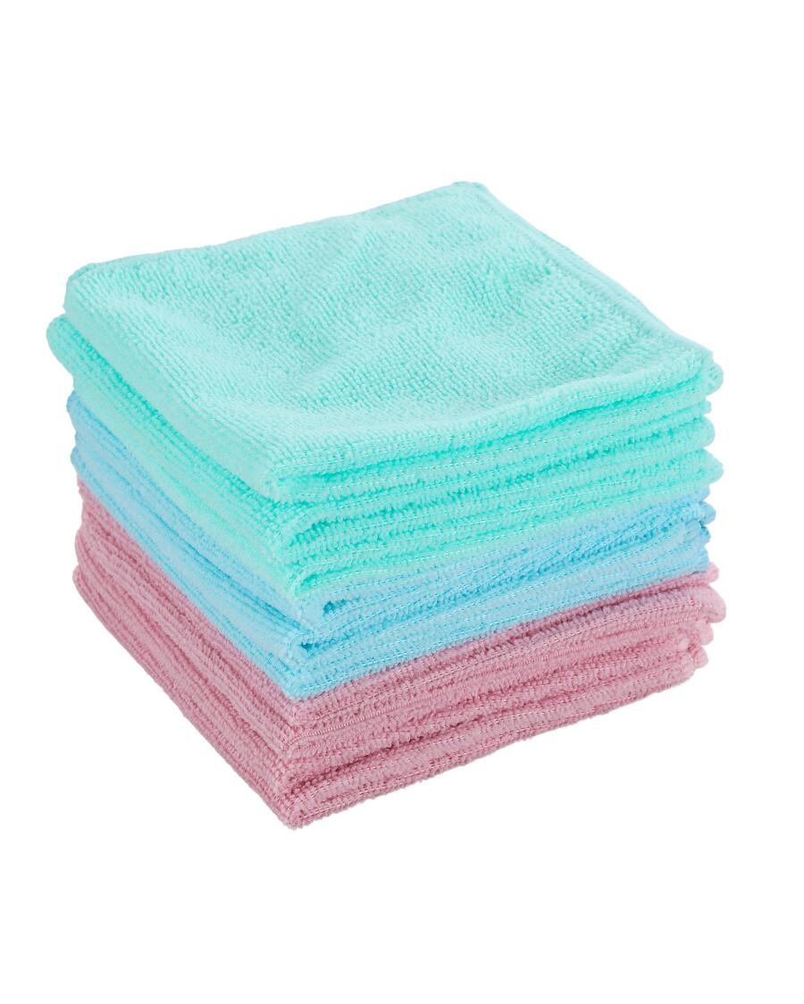 Mikrofasertücher in verschiedenen Farben, bunt