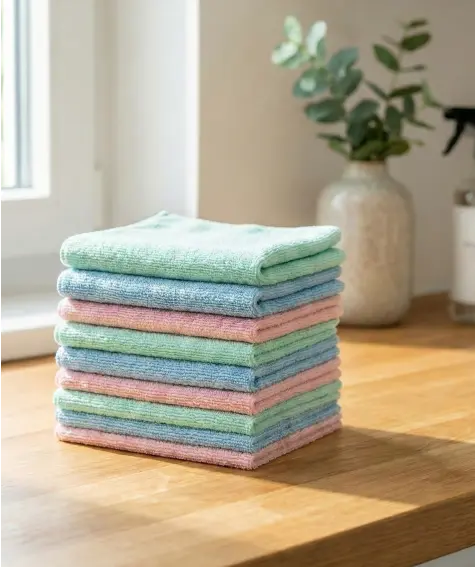 Mikrofasertücher in verschiedenen Farben