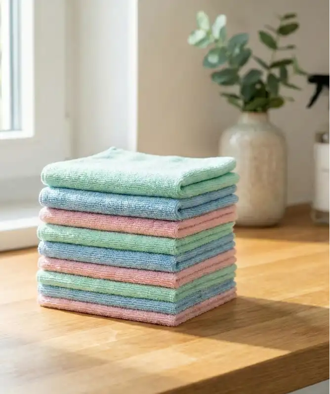 Mikrofasertücher in verschiedenen Farben