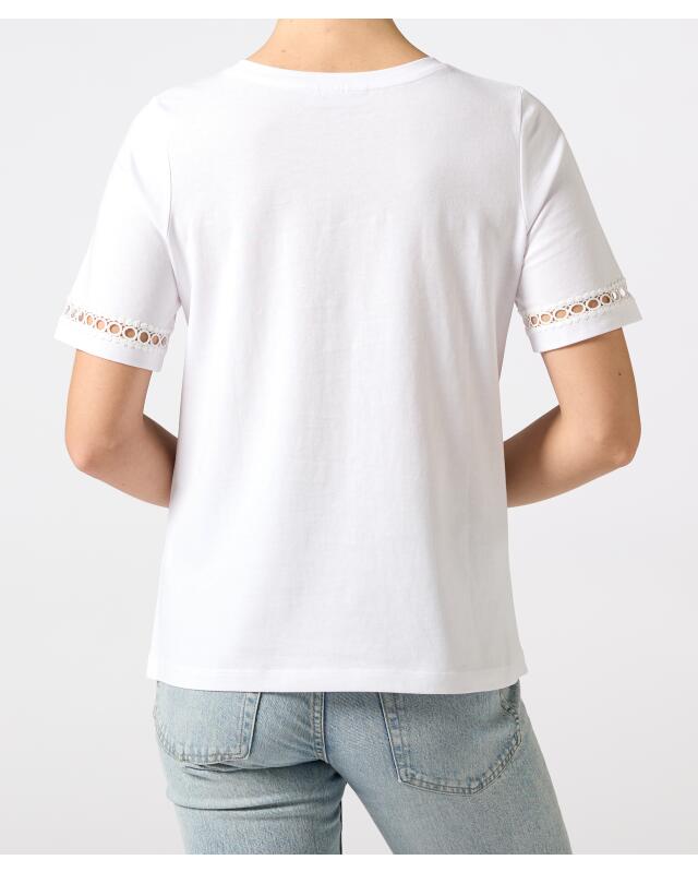 T-shirt à dentelle au crochet femme, blanc (KiK T-Shirt mit Häkelspitze (weiß)) — KiK, produit allemand authentique au Maroc